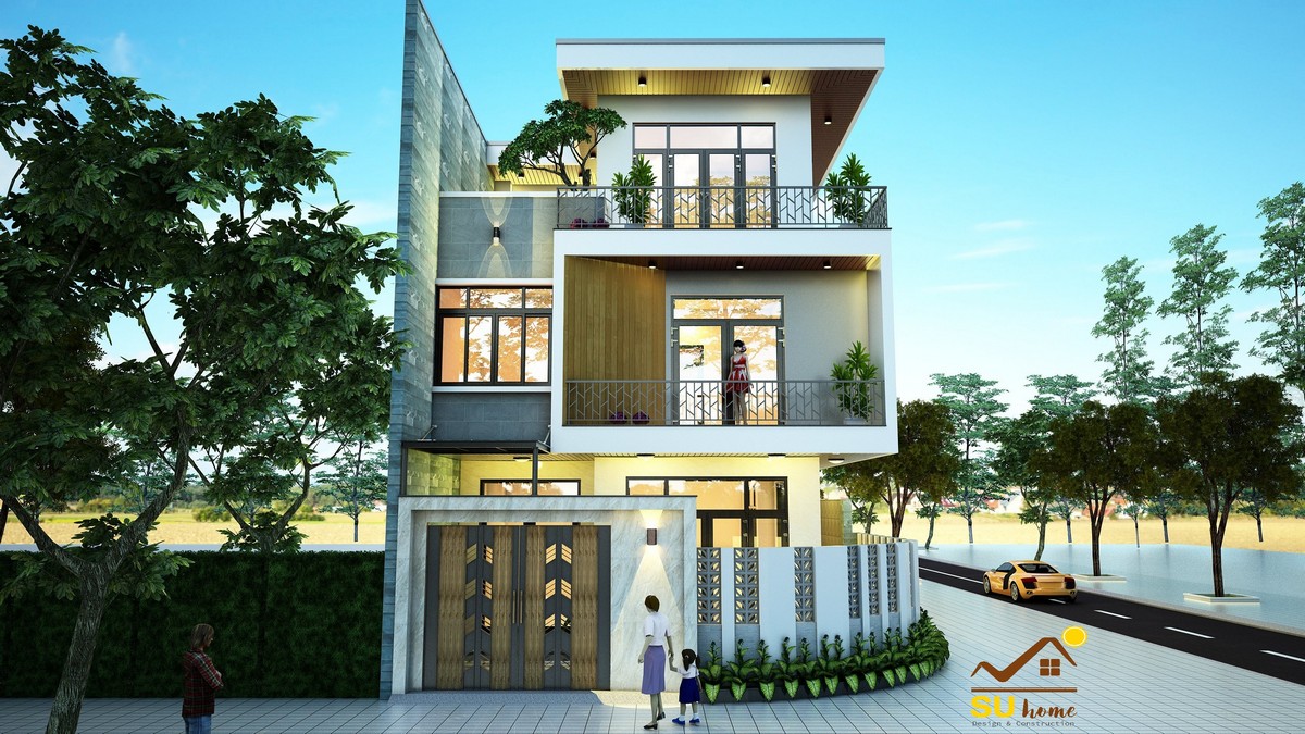 Biệt thự hiện đại anh Nhân – 03 tầng